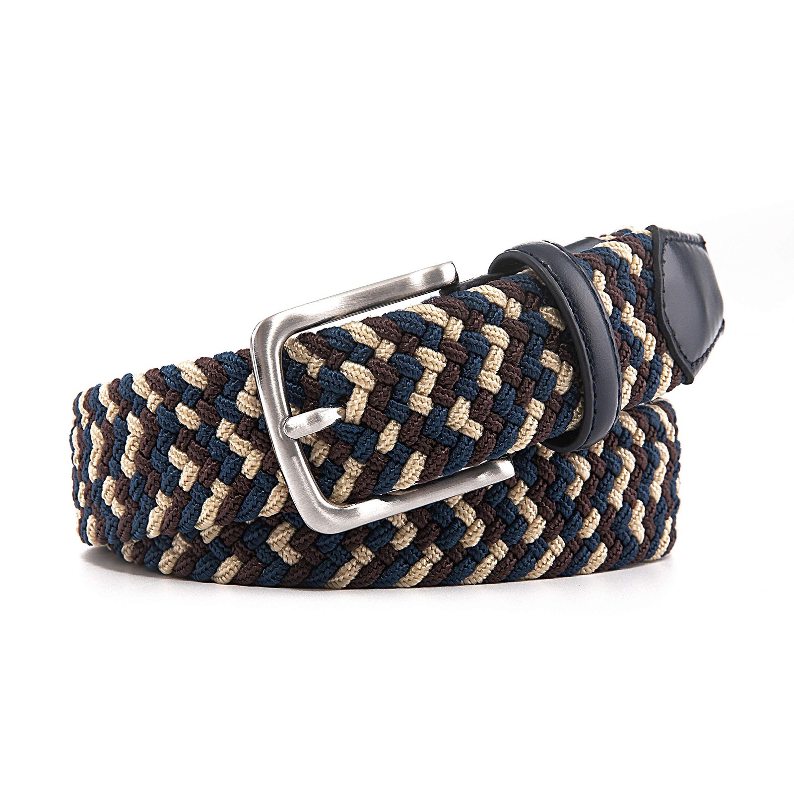 Fabio Valenti Canvas XL（fits waists 42″- 46″）XL, 1197 Navy/Brown/Beige