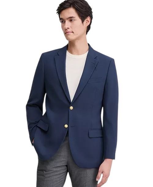 Nautica Mens Modern fit Sport Coat Blazer 42 R Navy Blue Solid
