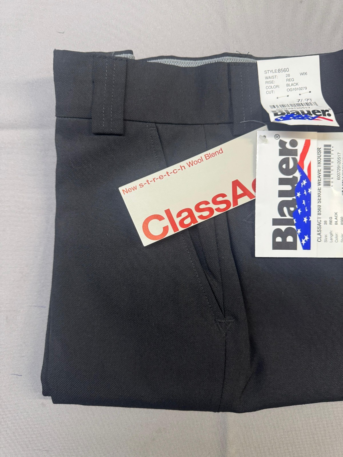 Blauer Men’s Classact 8560 Serge Weave 4-Pocket Wool Pant