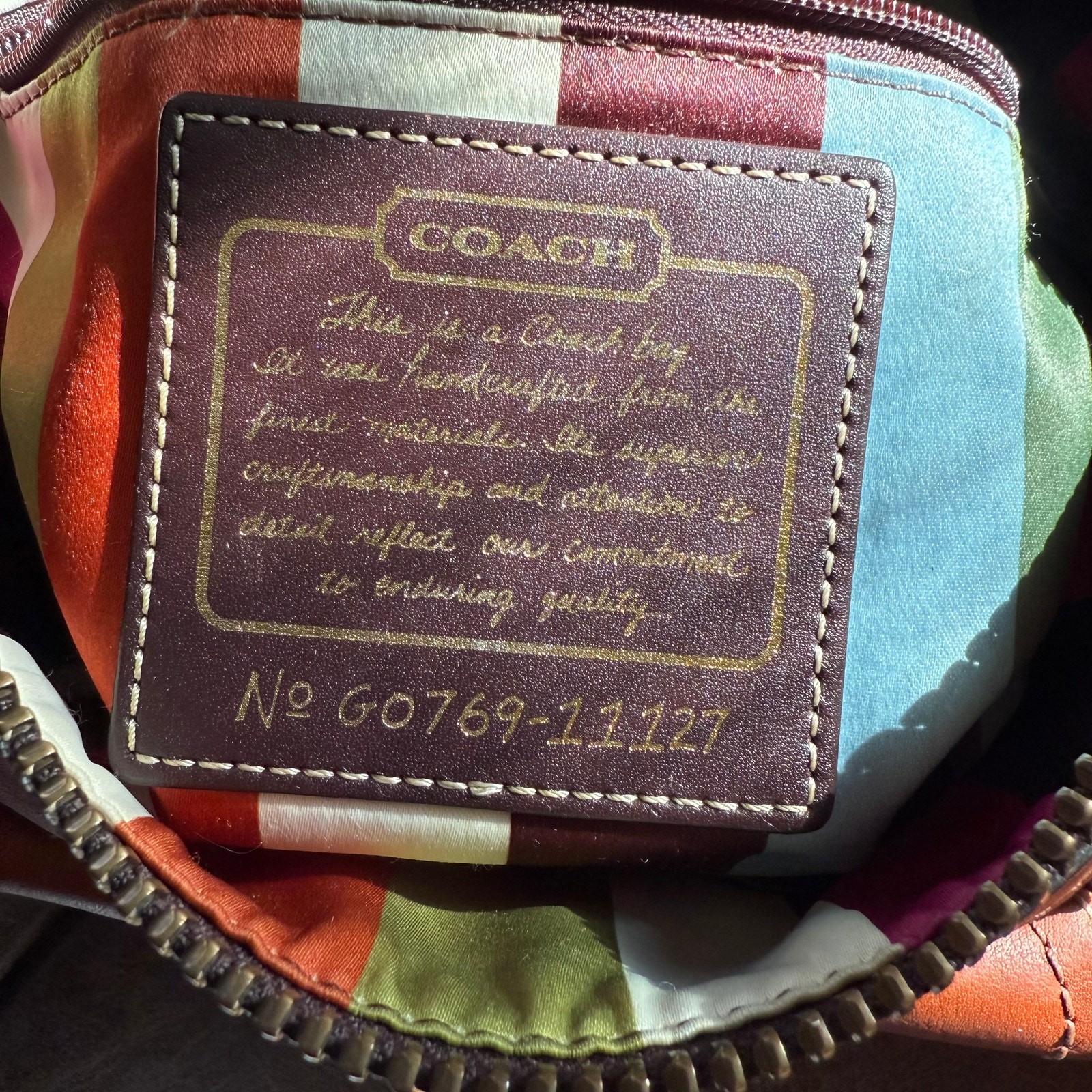 Coach 65th Anniversary Legacy Leigh Shoulder Bag Cognac Leather 11127