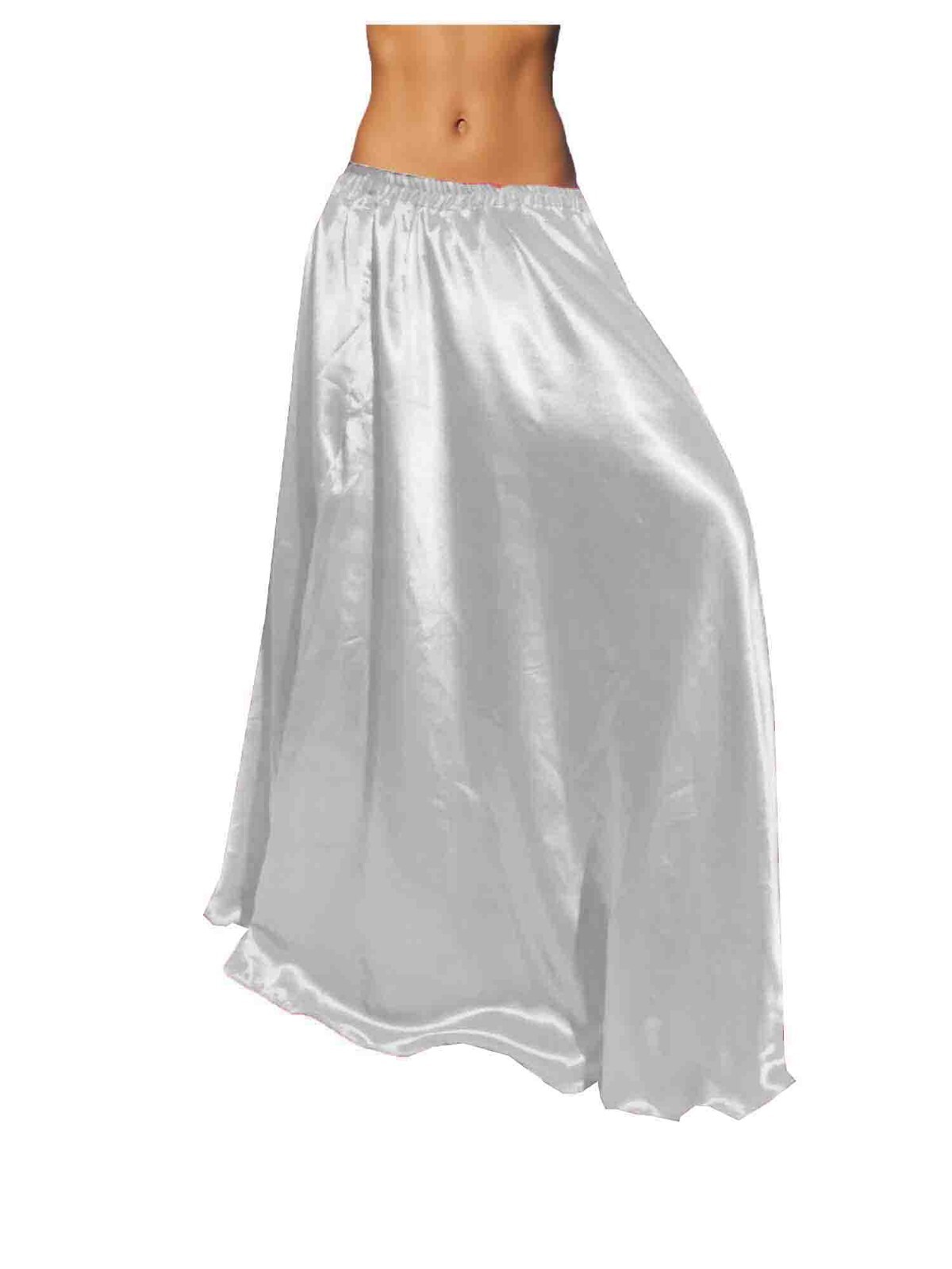 Belly Dance Half Circle skirts Satin Color Long Maxi Women Wear Tribal Dance S9