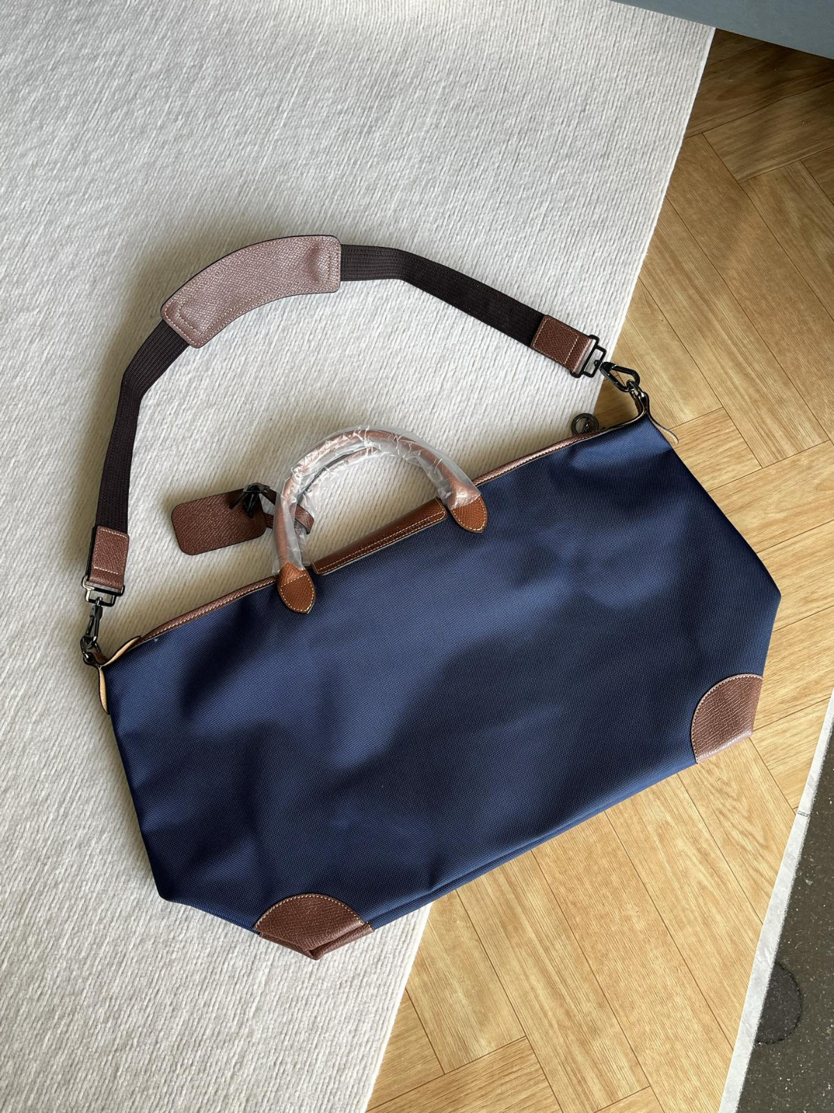 Longchamp Navy Blue Extra-Large Capacity Travel Bag Dust Bag No Box