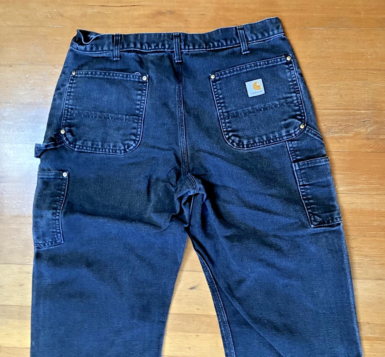 Carhartt B01 BLK Double Knee Carpenter Pants Canvas Black 36×32 WOW!!!!!!!!!!!