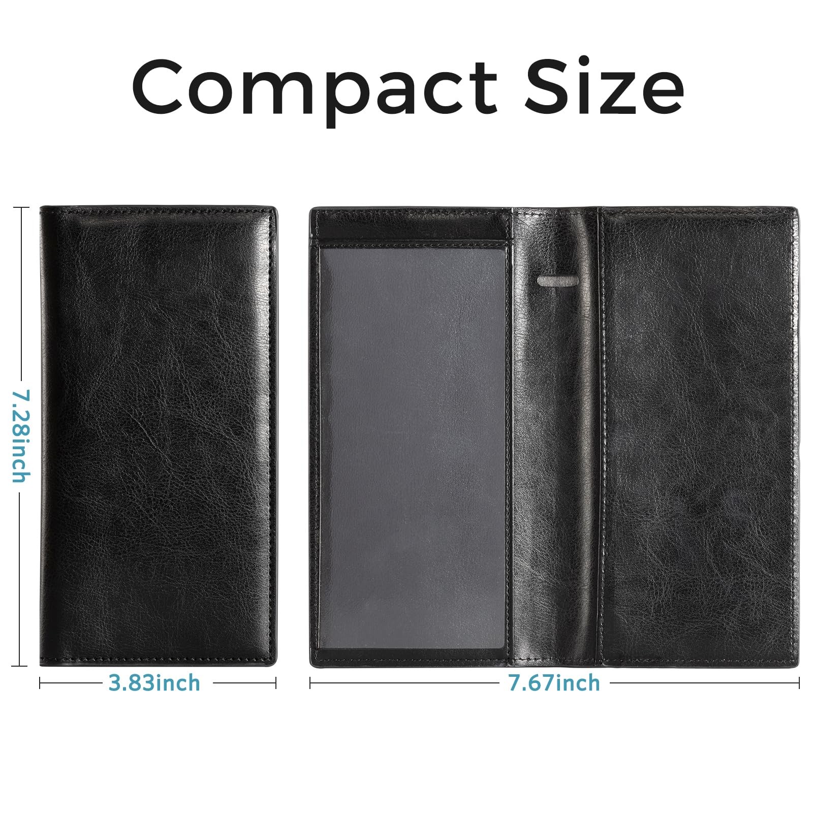 Premium Leather Checkbook Cover For Men & Women Checkbook Holder Wallet RFID New