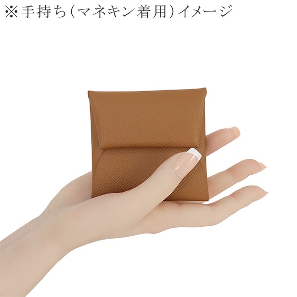 Hermes BASTIA Coin Case H041054CK37 Vache d’Epous Gold 8x8x0.8cm Box