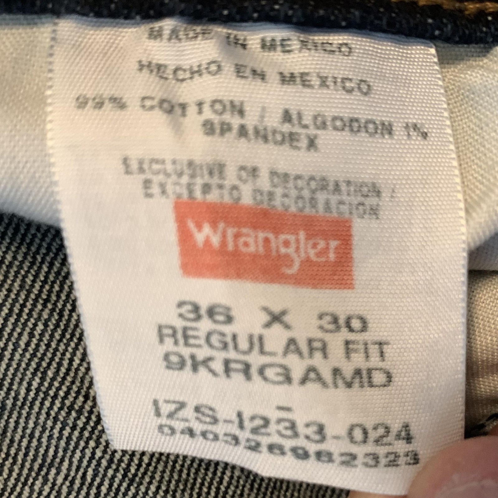 Wrangler Jeans Mens 36×30 Blue Regular Fit Comfort Straight Leg Denim Pants