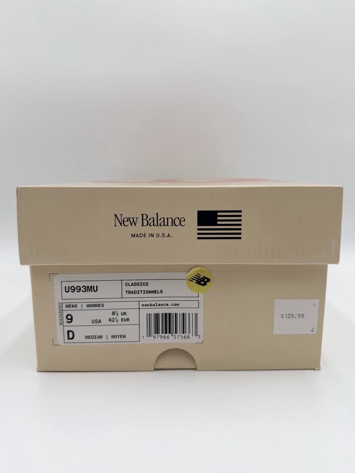 New Balance Men’s 993 MiUSA Size 9 Mushroom Midnight Violet |U993MU|