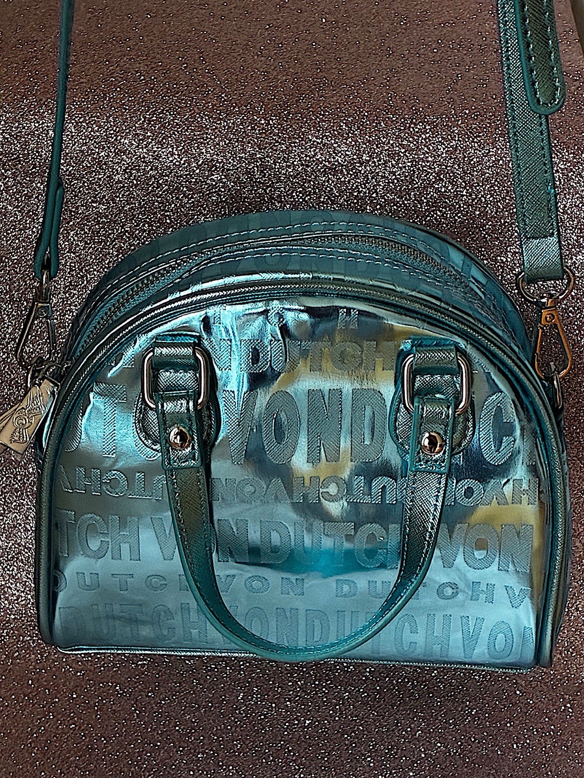 Von Dutch Blue Metallic Bag