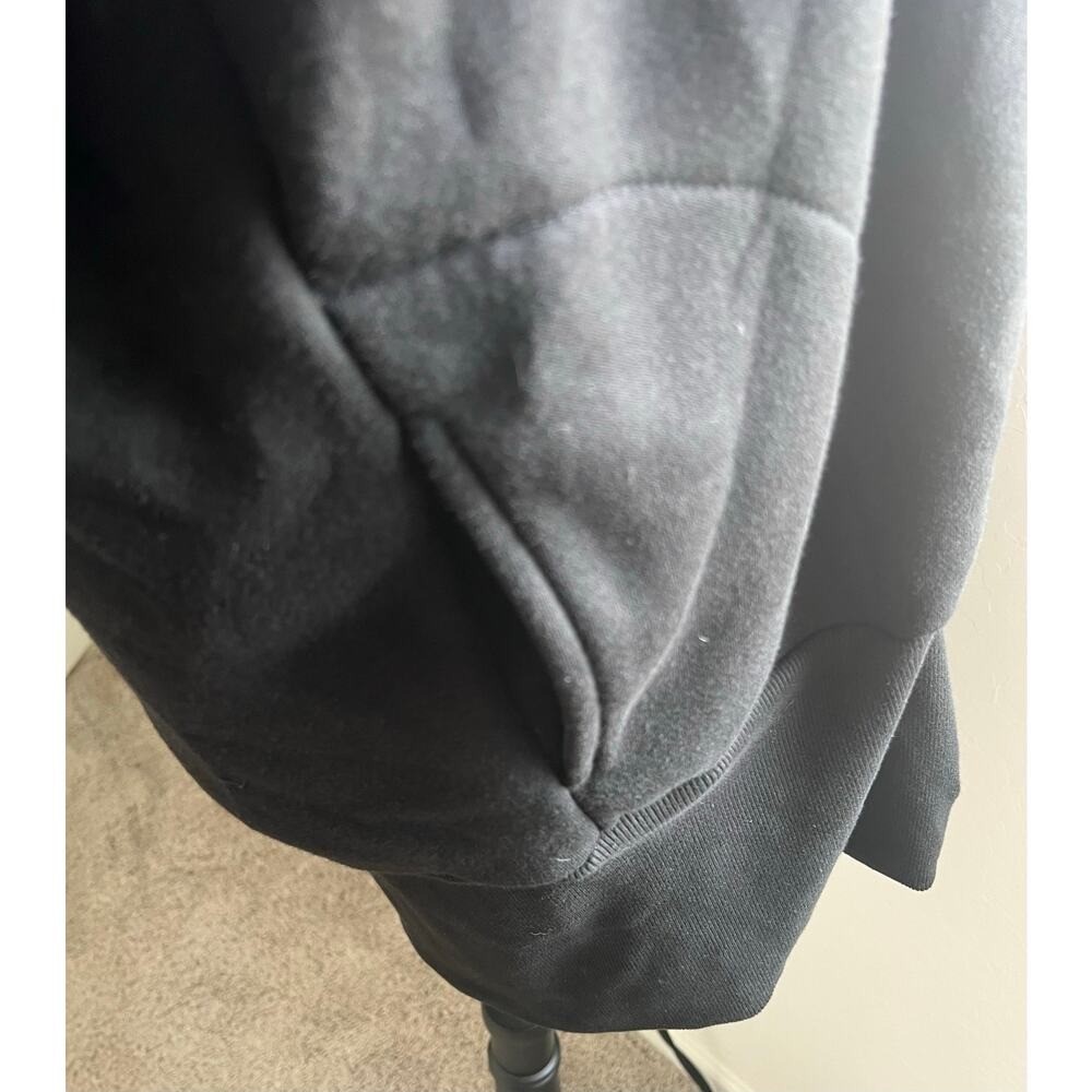 Juicy Trendz Black Double Zip Fleece Casual Hoodie Sweatshirt Jacket Coat Sz XL