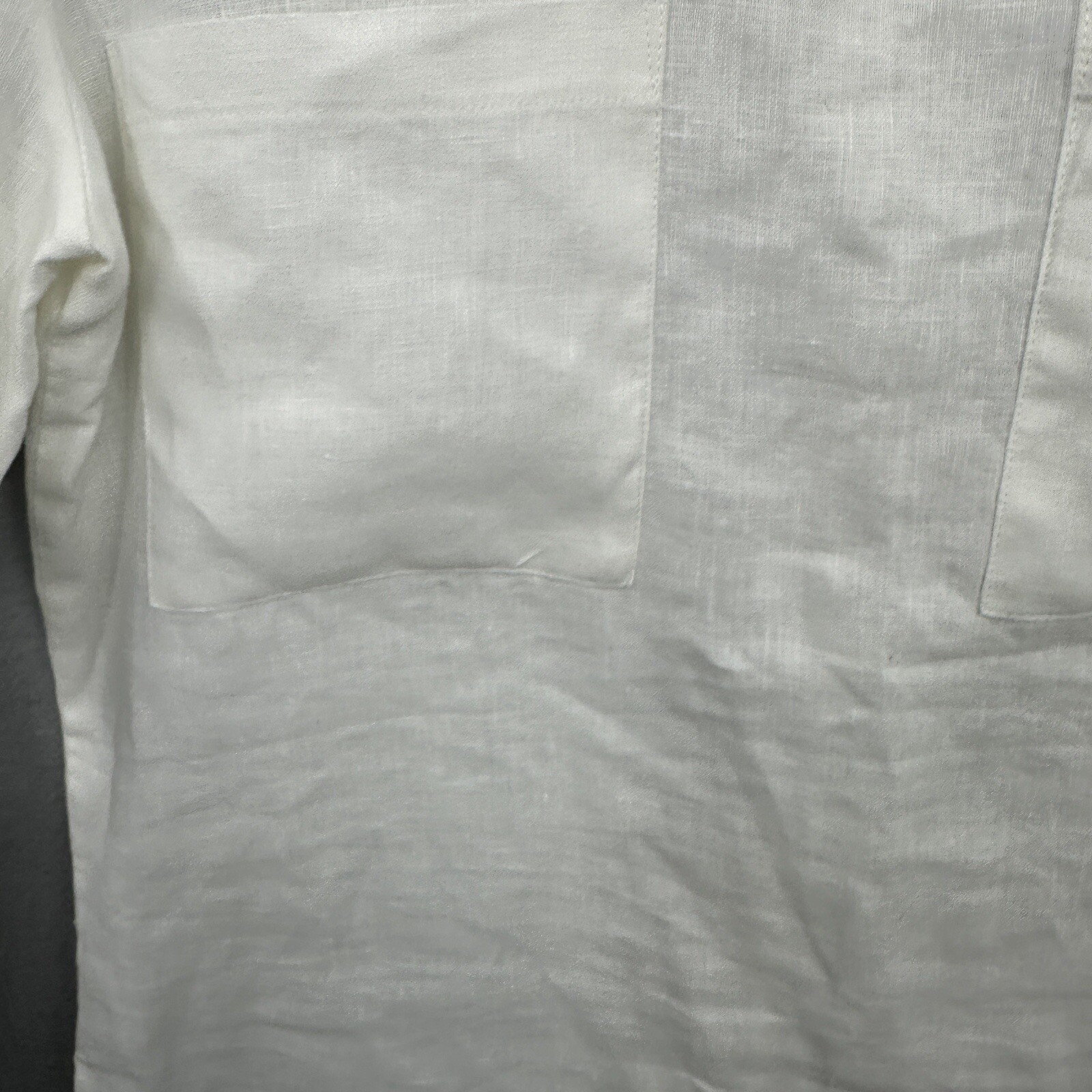 Ronen Chen Blouse Tunic Womens 6 Linen Lagenlook Minimalist Quiet Luxury