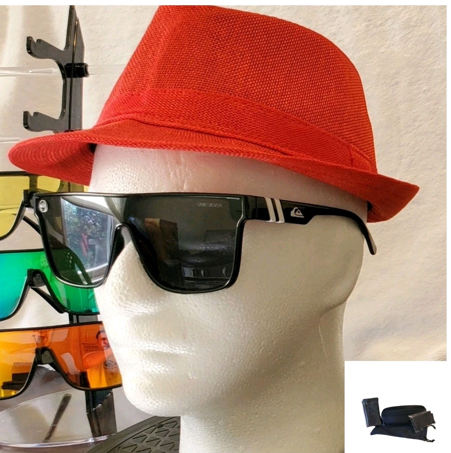 Men’s sunglasses Quiksilver SCIFI Shield mirror Polarized UV400 BLACK/BLACK