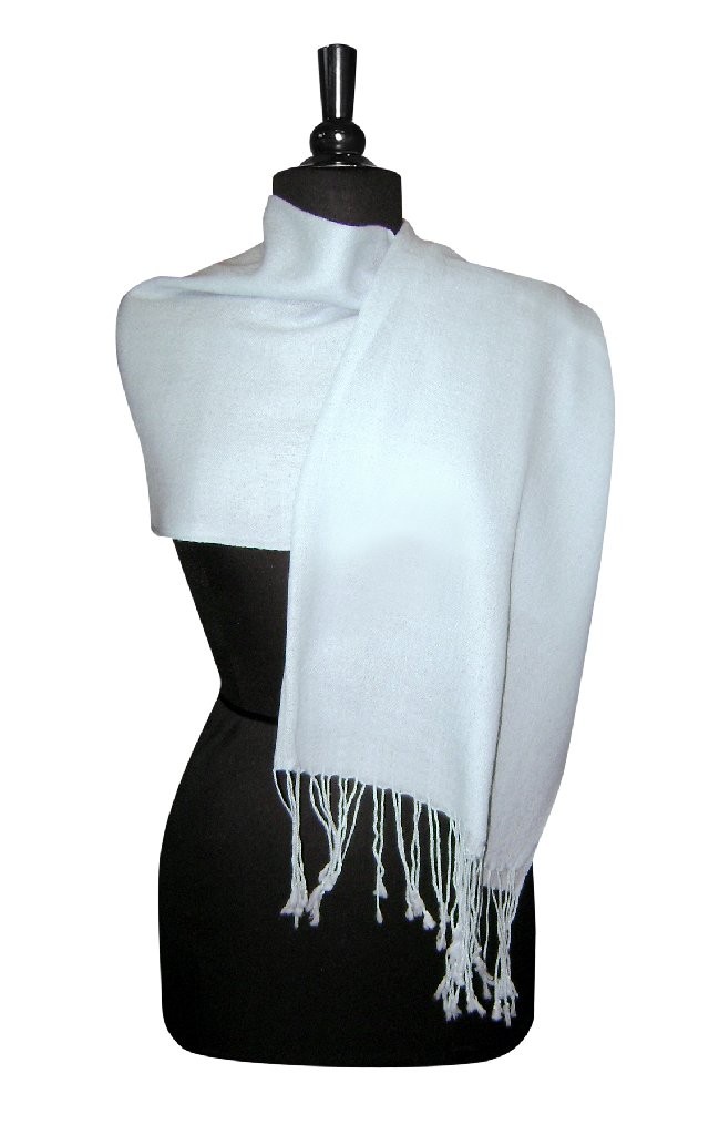 Biagio 100% Wool Pashmina Solid Scarf BABY BLUE Color Womens Shawl Wrap Scarves