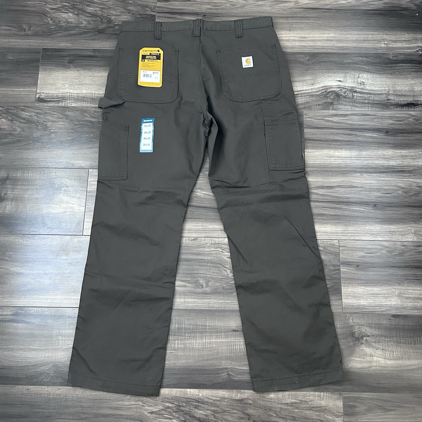 Carhartt Washed Twill Utility Work Pants Mens 35×30 Relaxed Fit Brown B324-DFE