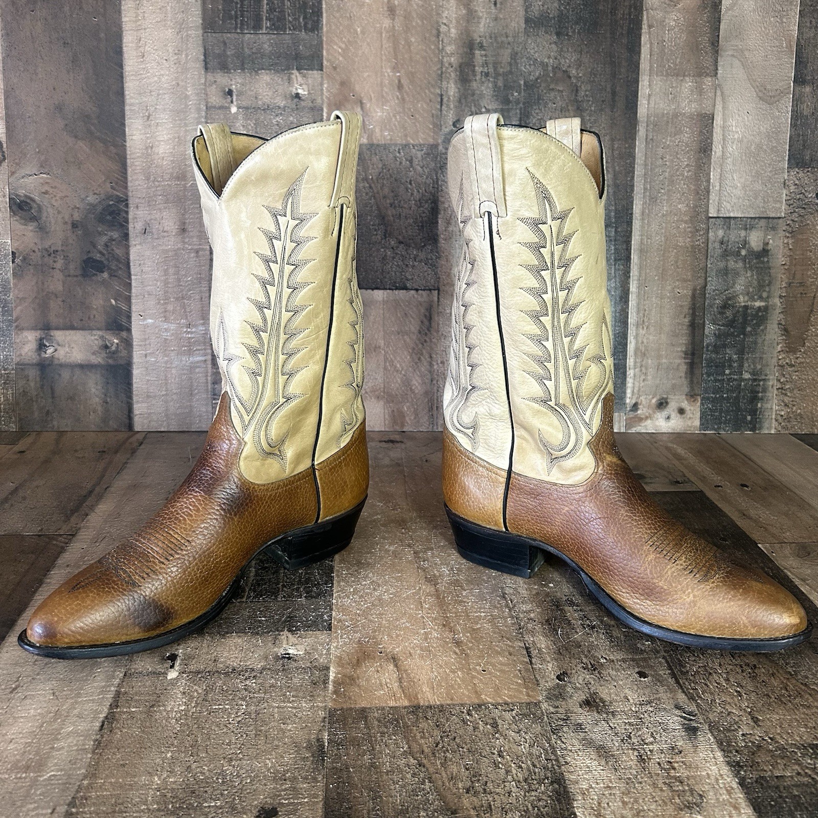 Tony Lama Vintage Bullhide Western Cowboy Boots Mens 10.5 D