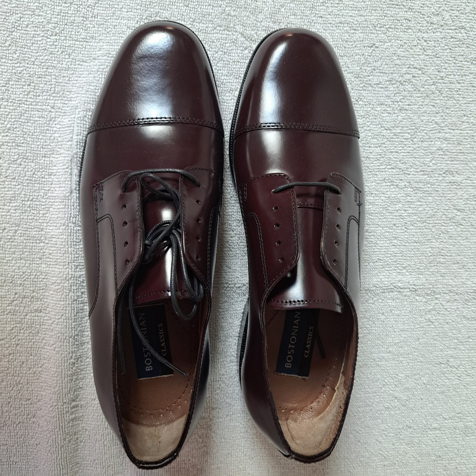 NWOB! BOSTONIAN Burgundy 20398 Flex Cap Toe AKRON 20398 Lace Oxford Shoes 9 M