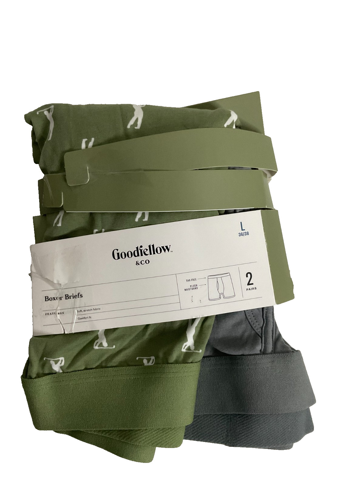 Goodfellow & Co. Men’s Boxer Briefs 2-Pairs Comfort Fit Size L [ 36-38 ]