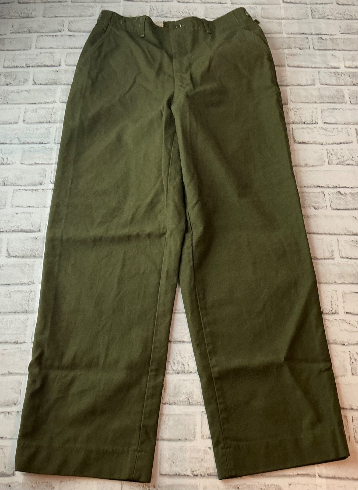 US Army M-1951 Field Trousers Wool Olive Drab Korean War Pants Short Medium
