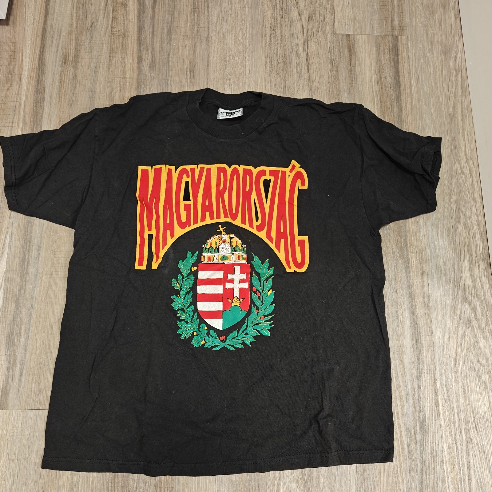 Hungary Magyarorszag T-Shirt XL Black Lee Total Cotton Hungarian Crest Tee