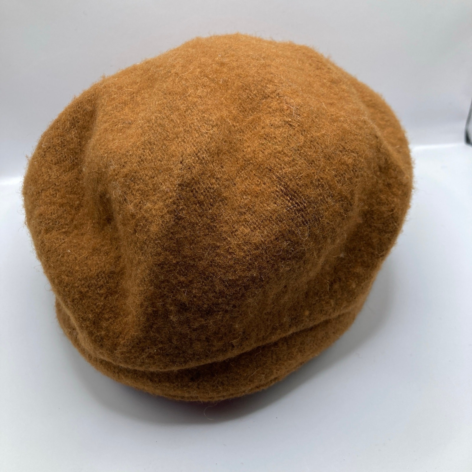 GAP Rust Brown Wool Blend Fitted Beret Womens S/M Old Money Hipster Boho