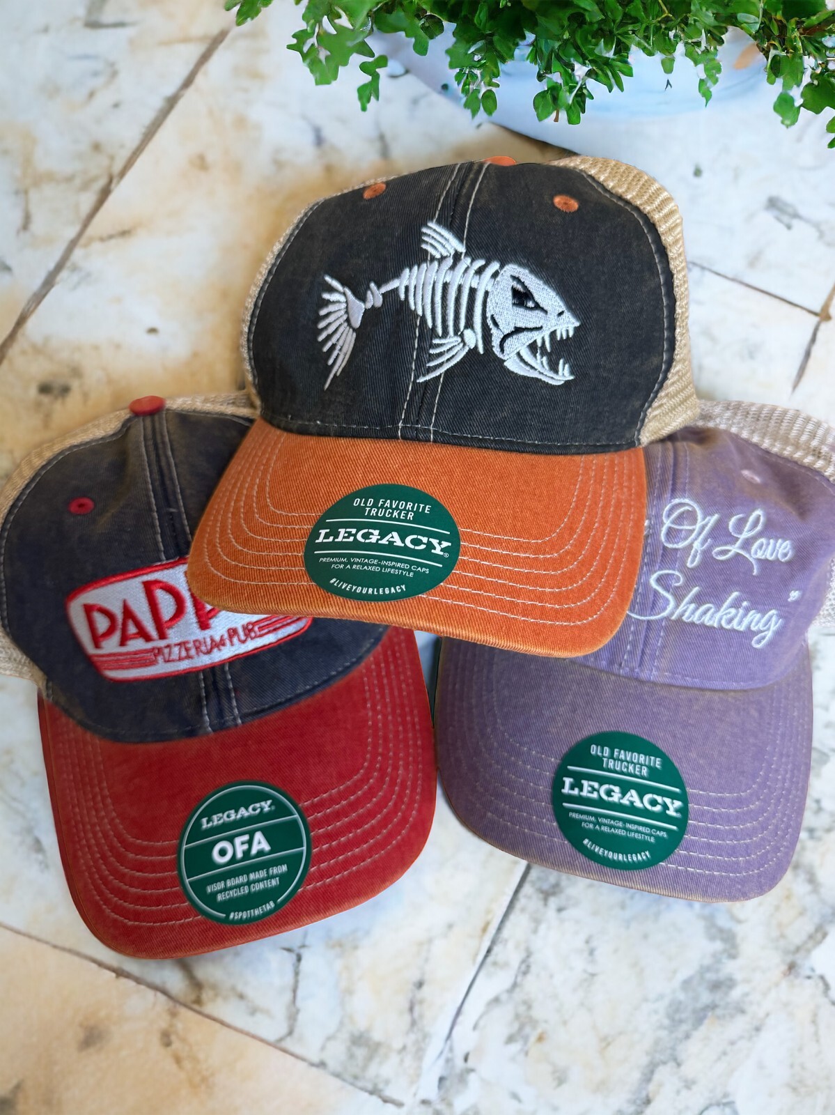 Ink Stitch Legacy Custom Logo Texts Stitching Logo Texts Old Trucker Caps