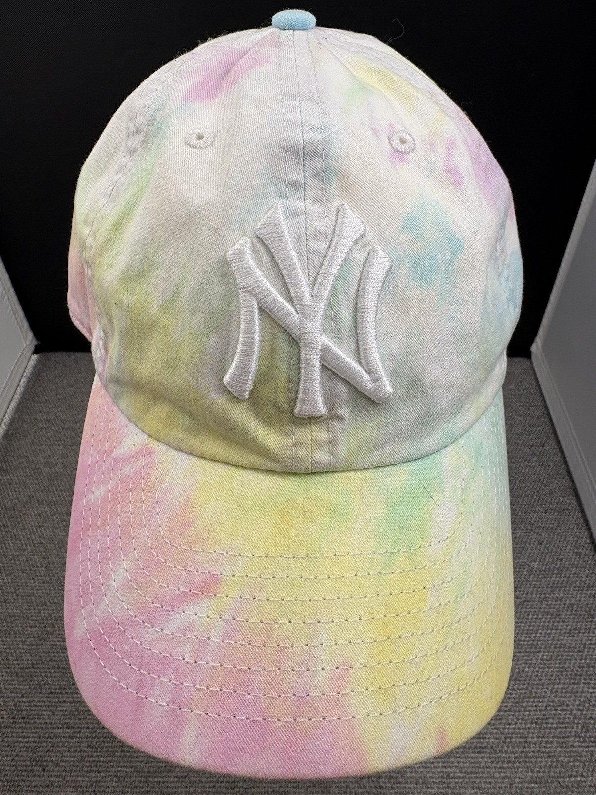 ’47 Brand New York Yankees Hat Cap Pastel Tie Dye Clean Up Strapback MLB