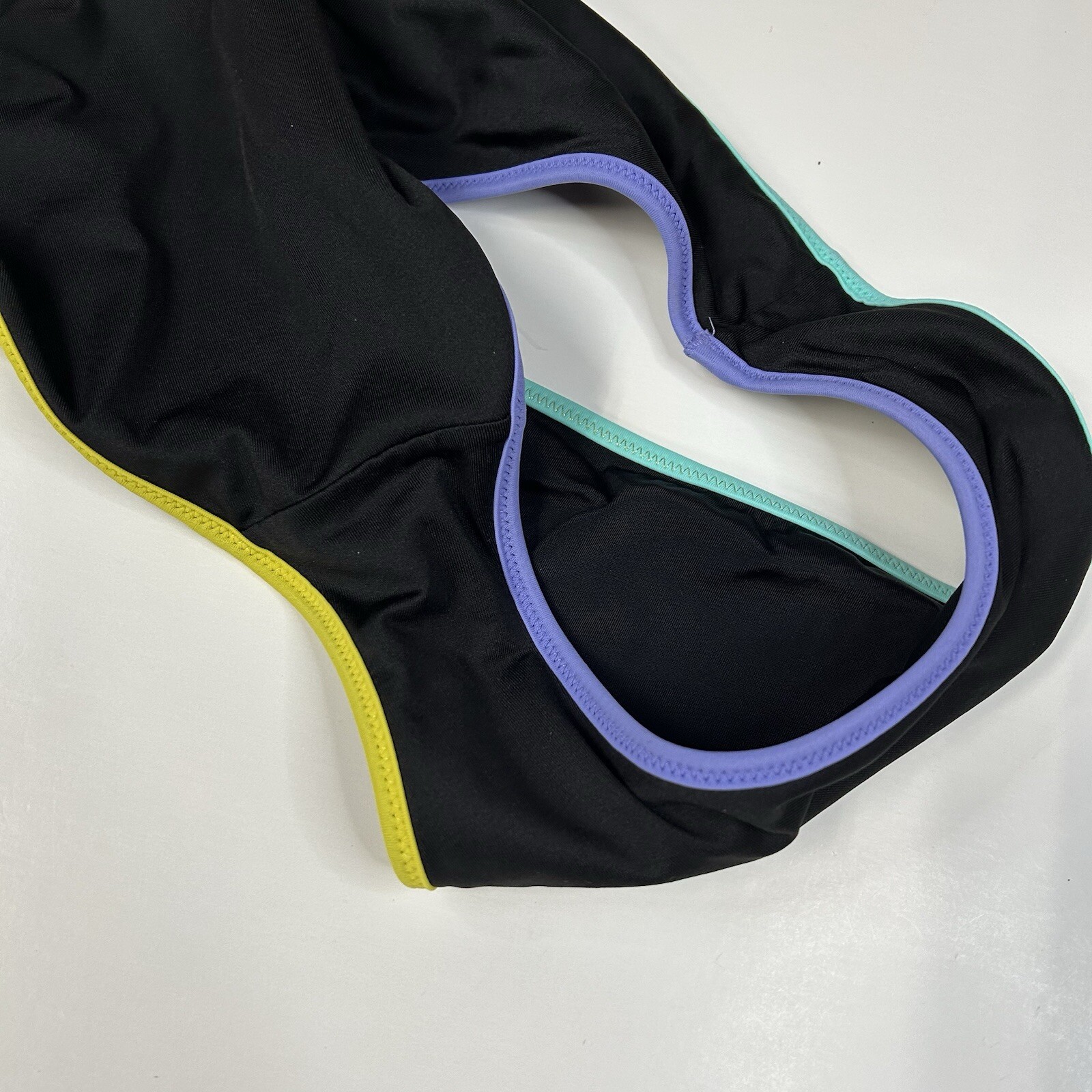Y2K Victorias Secret Size Medium Classic Hipster Bikini Bottoms Black Purple 344