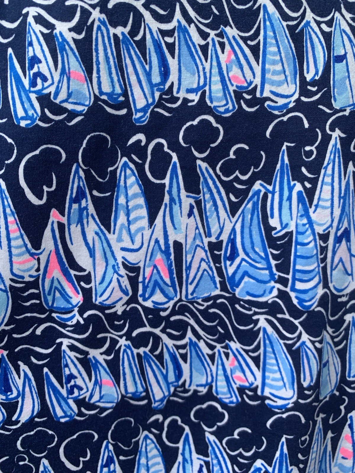 Lilly Pulitzer Dress Medium Blue Sleeveless Kristen Swing Sails Stripes