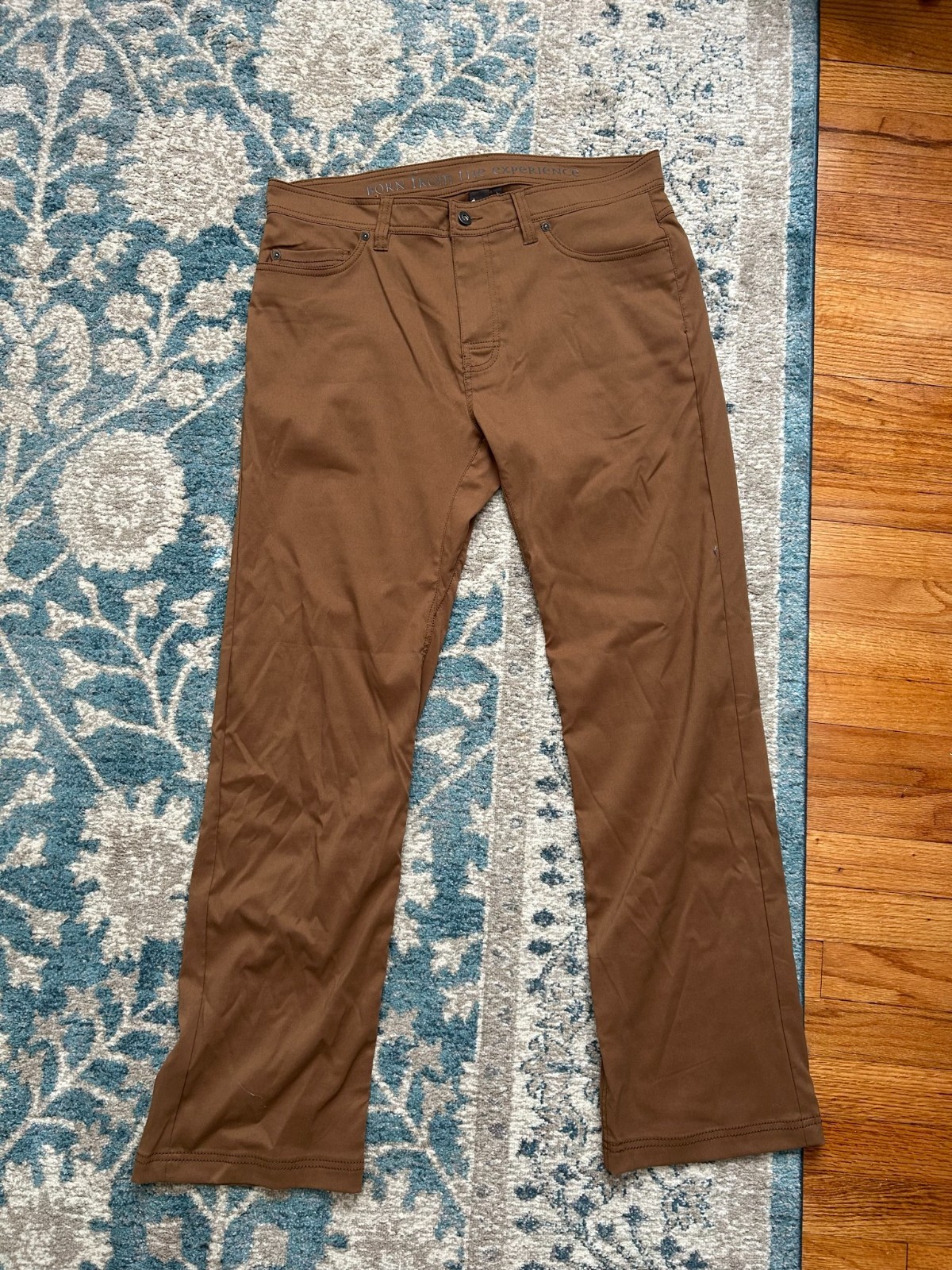 Prana Men’s Brion Pants 35 x 32 Slim Fit Sepia Hiking Outdoor Casual