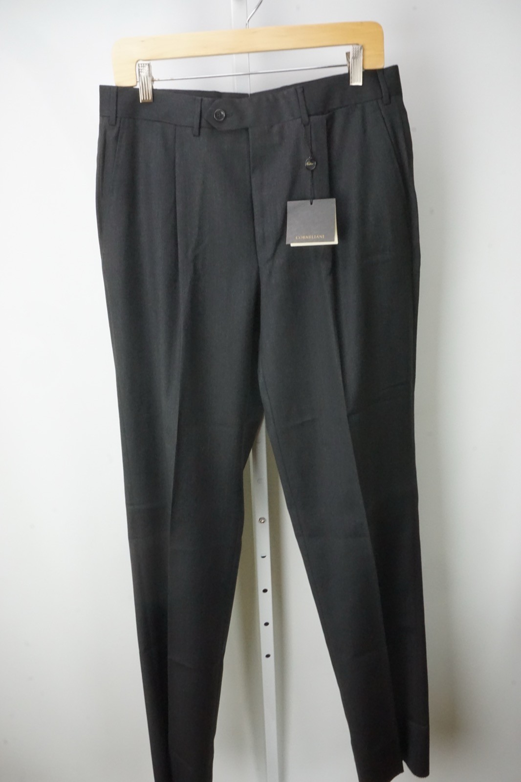 Corneliani Master Charcoal Gray 100% Wool Dress Pants Sz 48R EU BRAND NEW