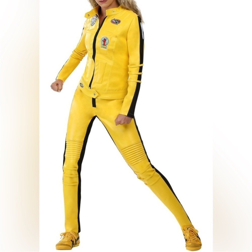NEW Kill Bill Beatrix Kiddo Miramax Faux Leather 2 Piece Pant Jacket Size XL NWT