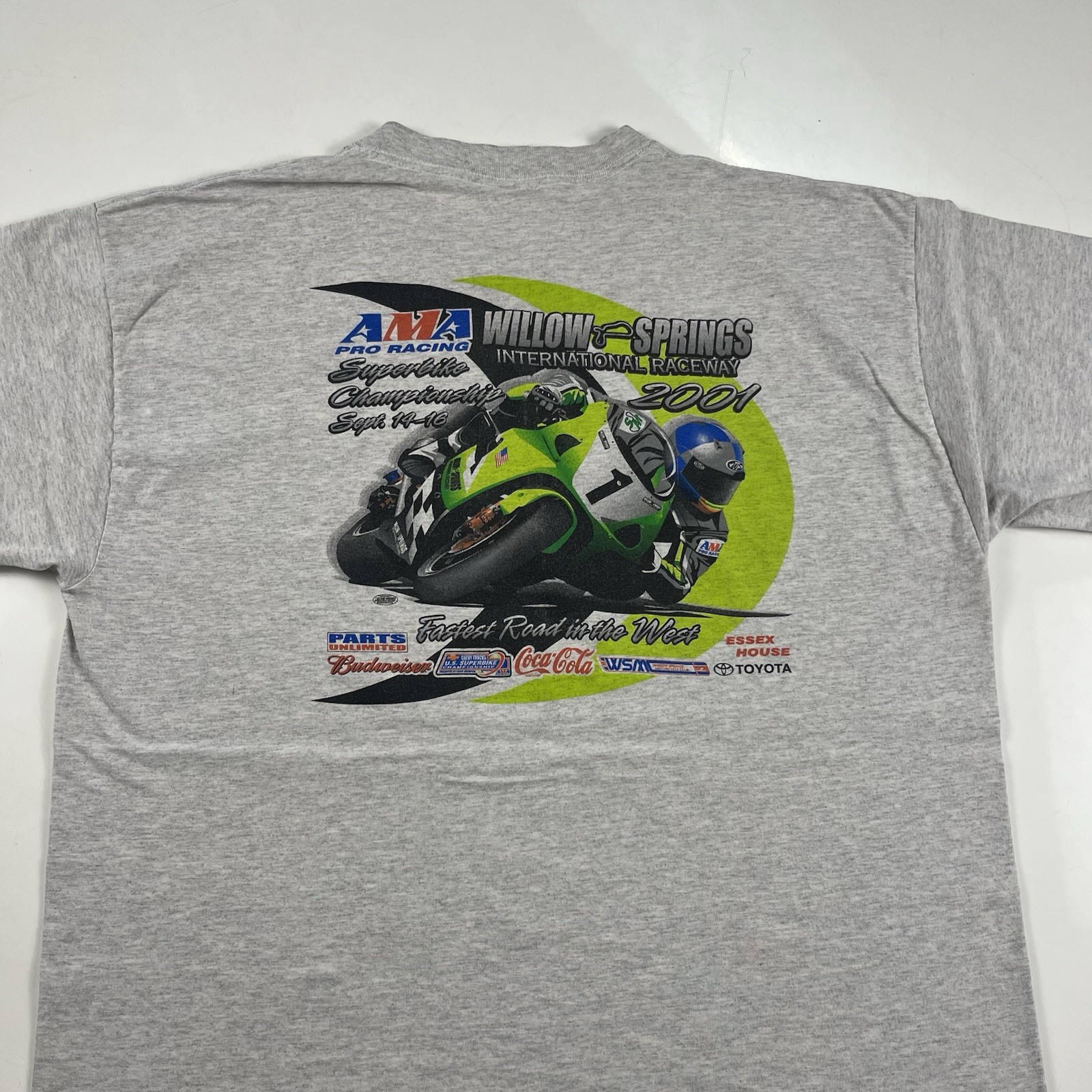 Vintage AMA Pro Racing Del Mar Grand Nationals Speedway Motorcycle Shirt XL