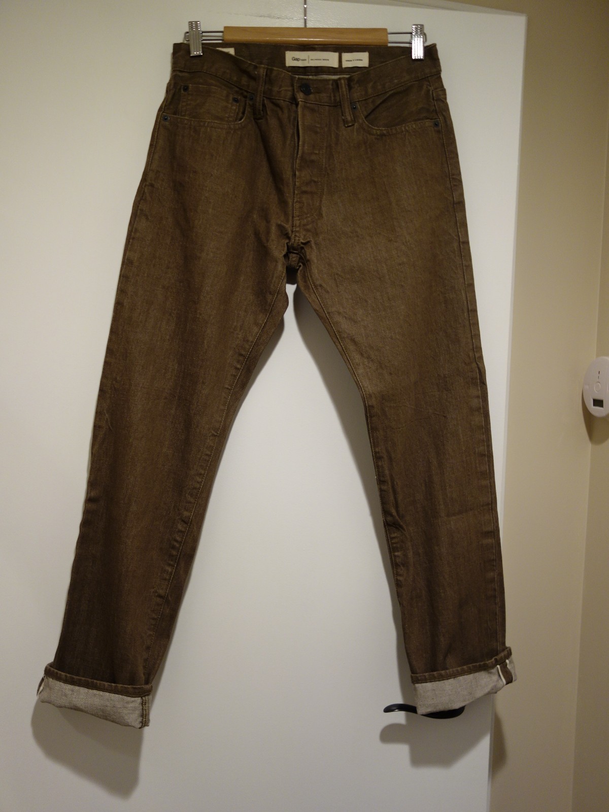 GAP 1969 SELVEDGE Denim Jeans, Japanese Fabrics, Brown Tobacco, Size 29×30