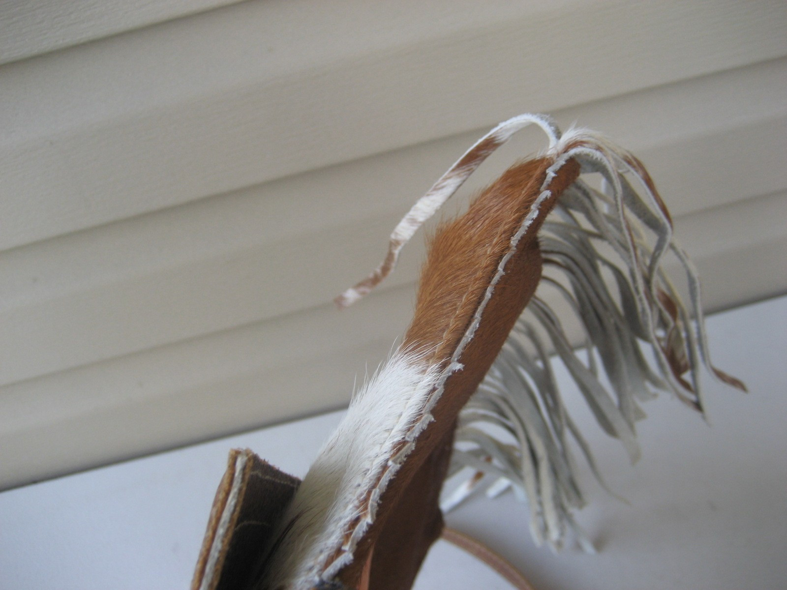 Myra Cowhide Leather Calfhair Crossbody Bag Fringe Western Handbag MINT