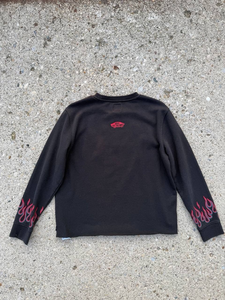 VANS x Thrasher Off The Wall Big Kids Pullover Crewneck Sweatshirt Black XL
