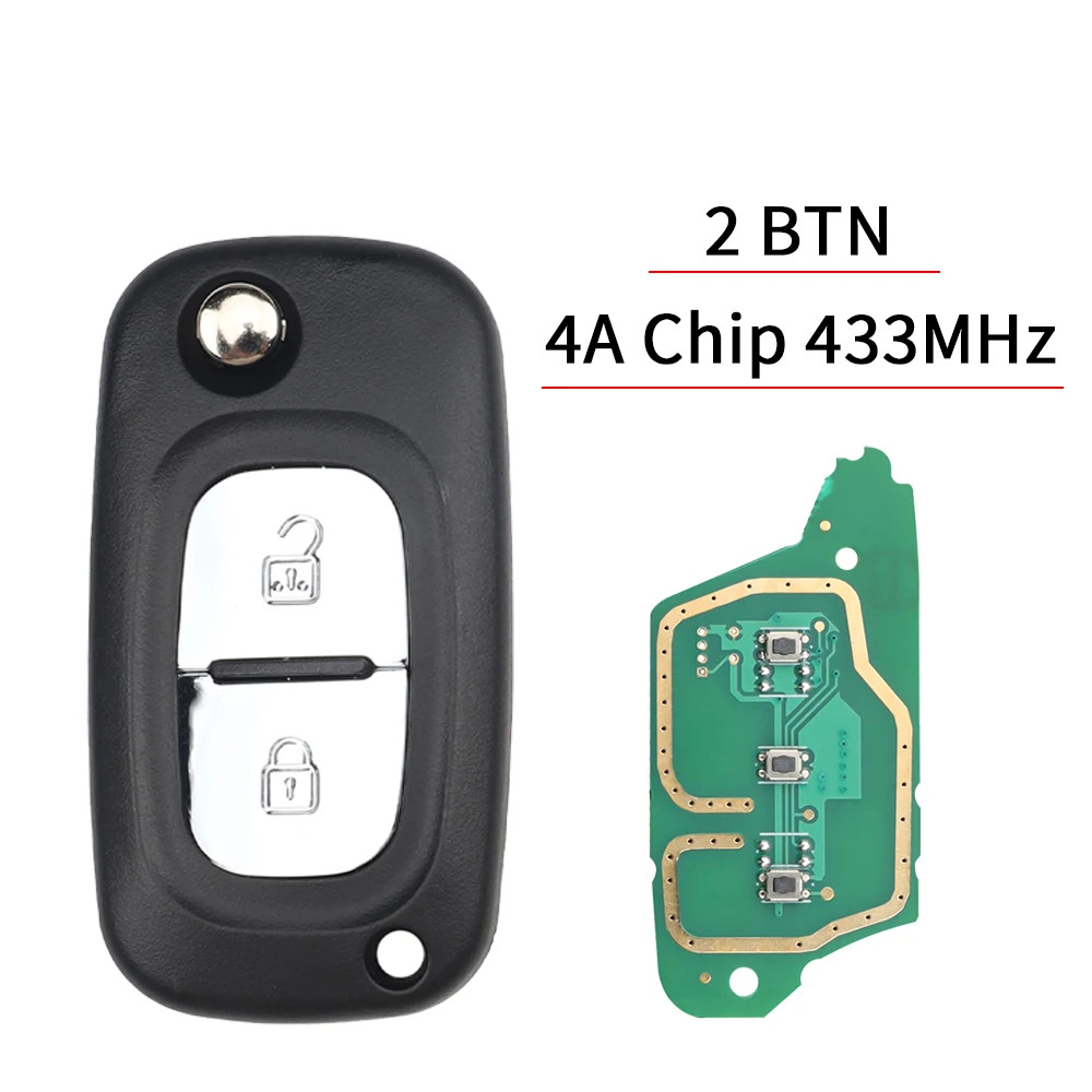 Liberty CWTWB1G767 4A / 433MHz Flip Remote Car Key Fob For Mercedes Benz