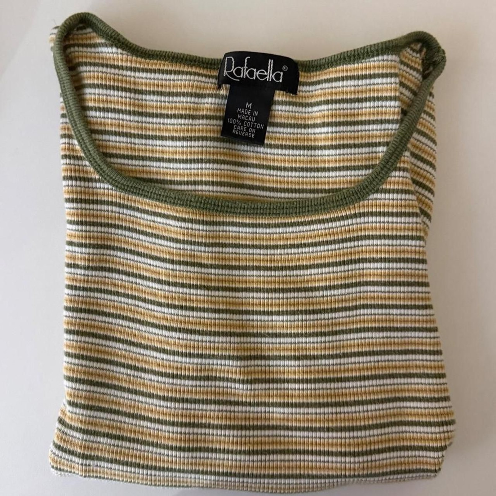 Vintage fitted striped ribbed tee