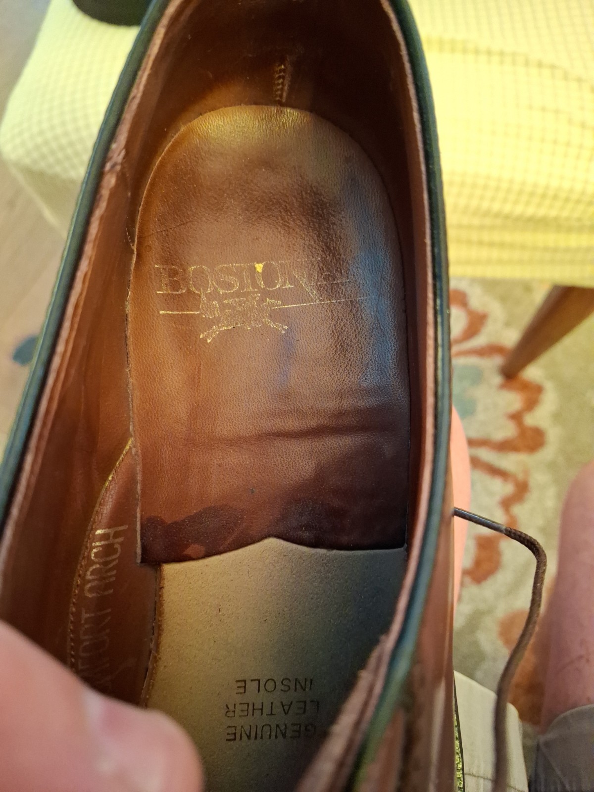 Vintage Bostonian Men Oxblood Oxfords Leather Uppers, Lining & Soles 10 D/B US