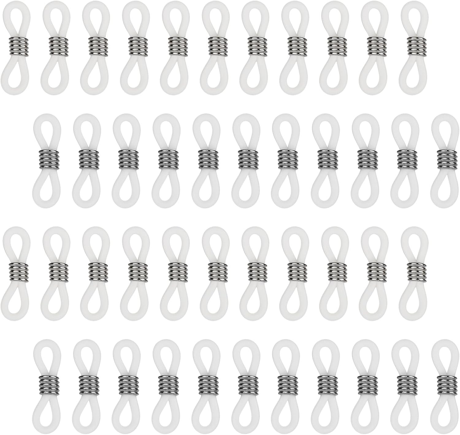 80Pcs Adjustable Rubber Eyeglass Chain Ends Anti Slip Strap Holder Connectors