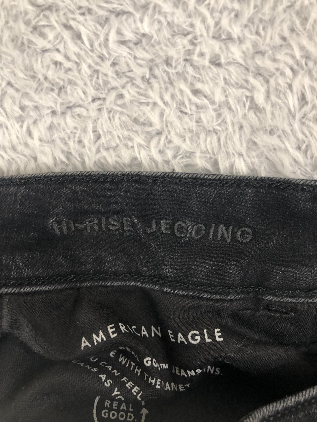 American Eagle Jeans Womens Size 12 (31×27) Black Hi Rise Jegging