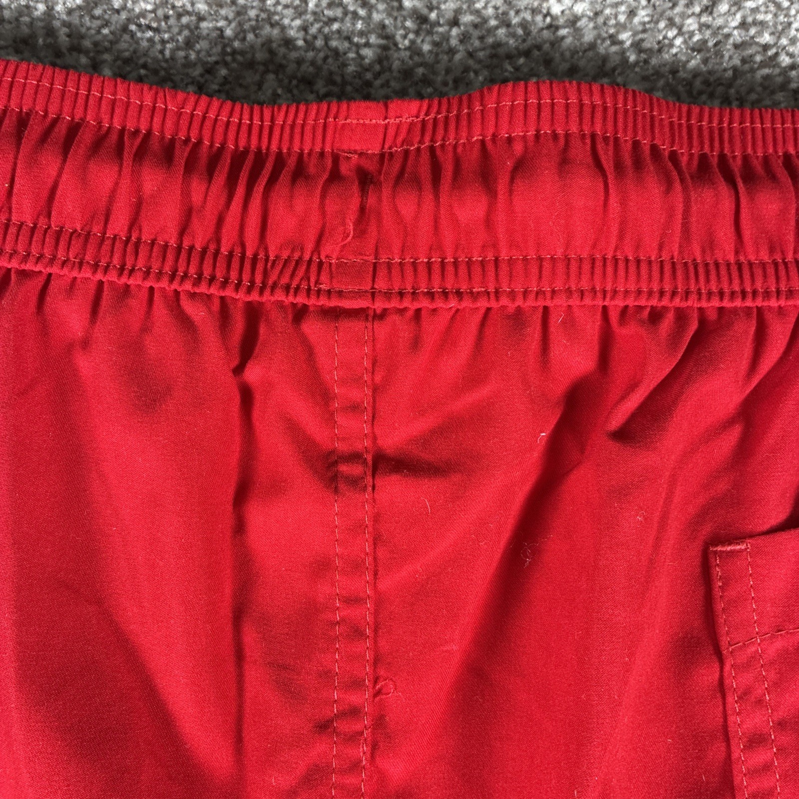 GEORGE ABOVE THE KNEE RED MESH LINED ELASTIC WAIST SWIM SHORTS Size 2XL (44-46)