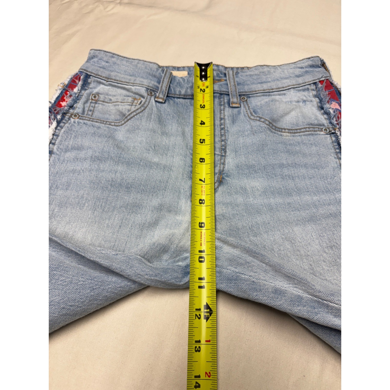 Pilcro The Vintage Straight Jeans Light Wash Southwestern Side Stripe Womens 25