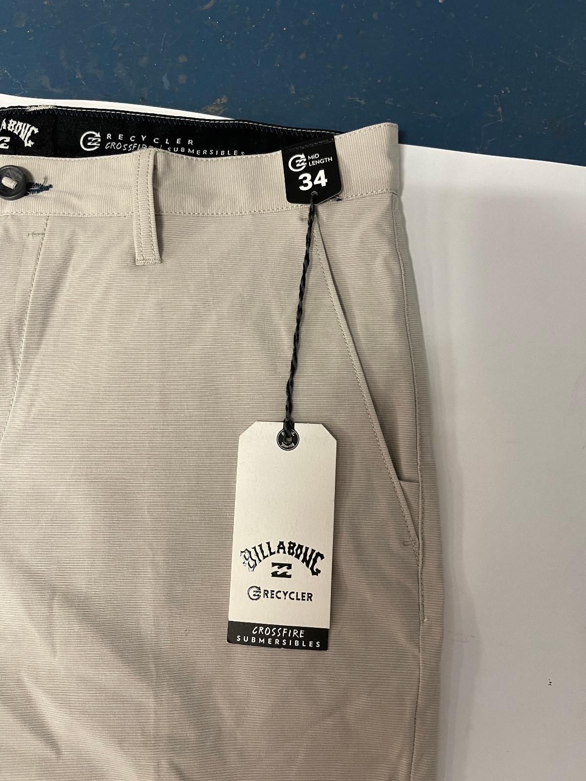 BILLABONG Mens $60 Crossfire Submersible Swim Shorts Trunk BCS, Btn Waist/Zipper