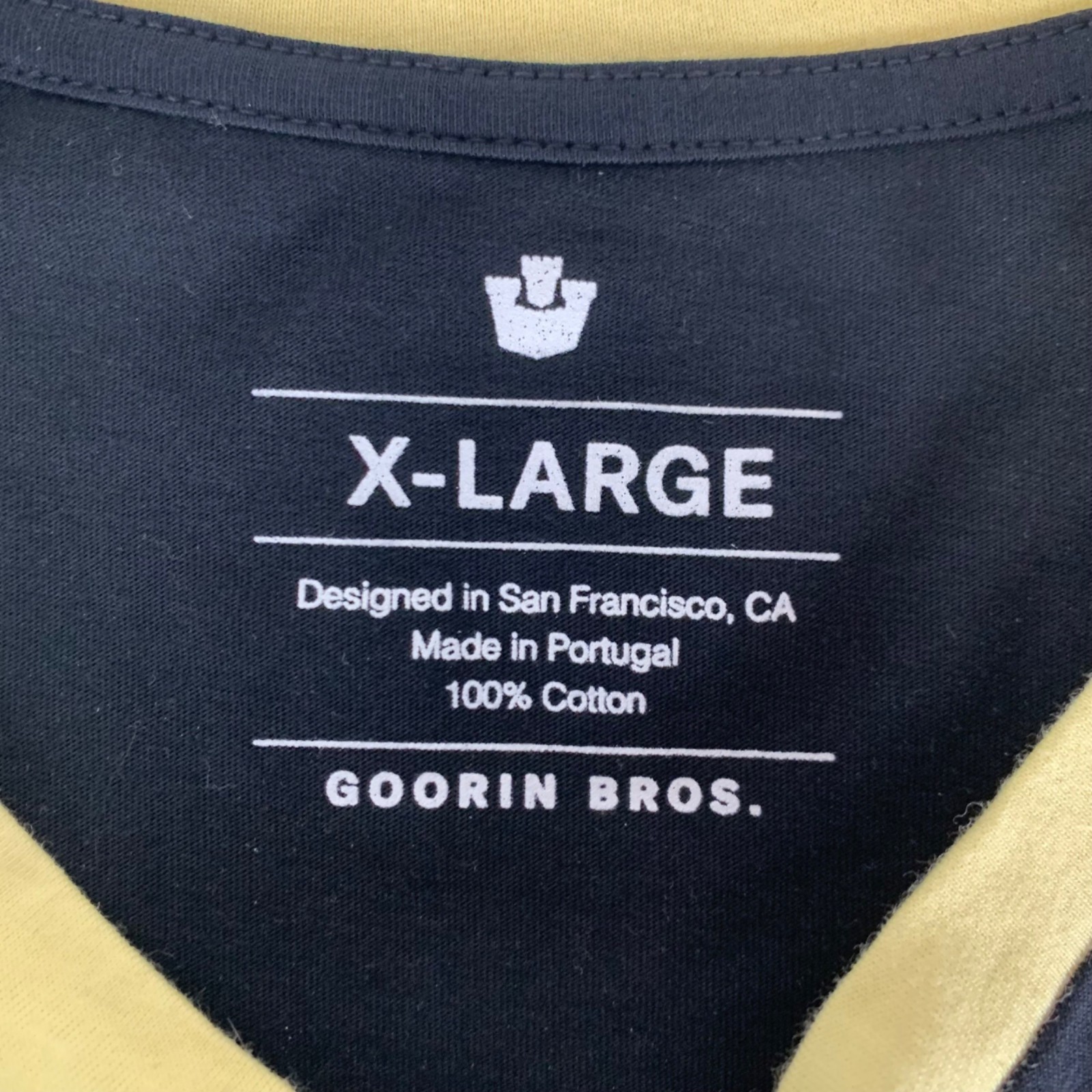 Goorin Bros Black KING Ringer Tee Shirt Mens XL New READ