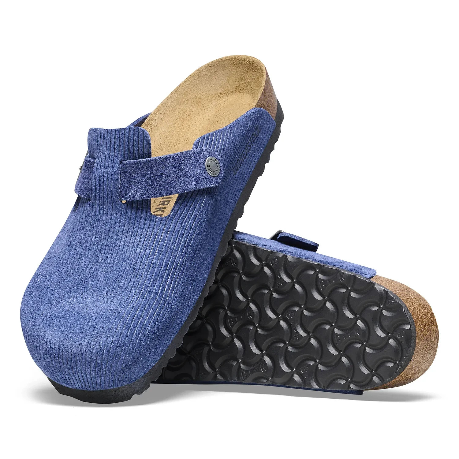 Birkenstock Boston Suede Leather (Size 44) “Corduroy Indigo” Men’s Clog Sandal