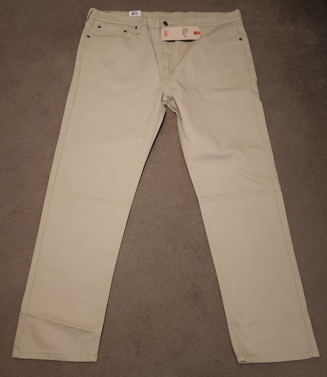 NWT Men’s Levi’s 502 Regular Taper SZ 40 x 32 Stretch Below Waist Tan Jeans