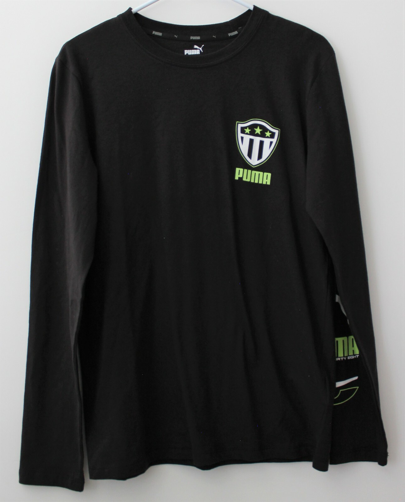 Puma Men’s Midfield Black Long Sleeve T-Shirt Size S NWT