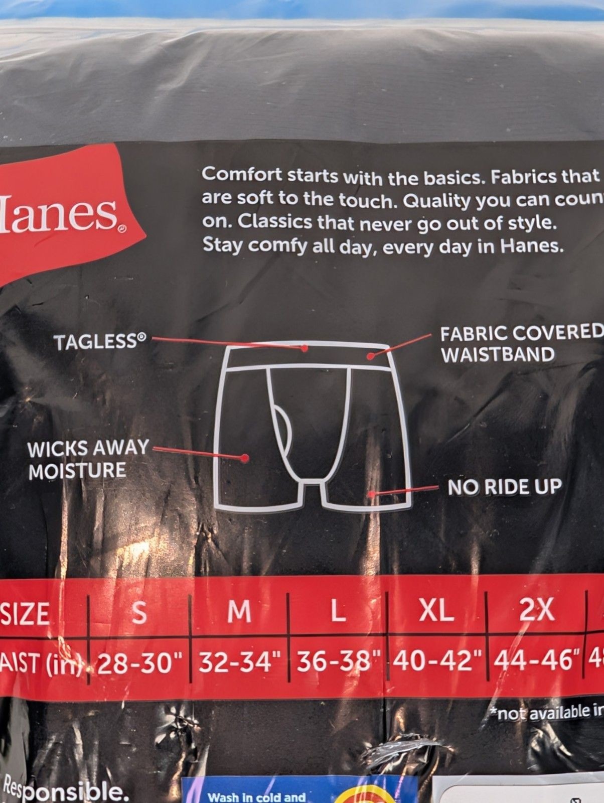 Hanes Mens Boxer Briefs 5 Pack Large 36-38 Tagless Cool Comfort Moisture Wicking