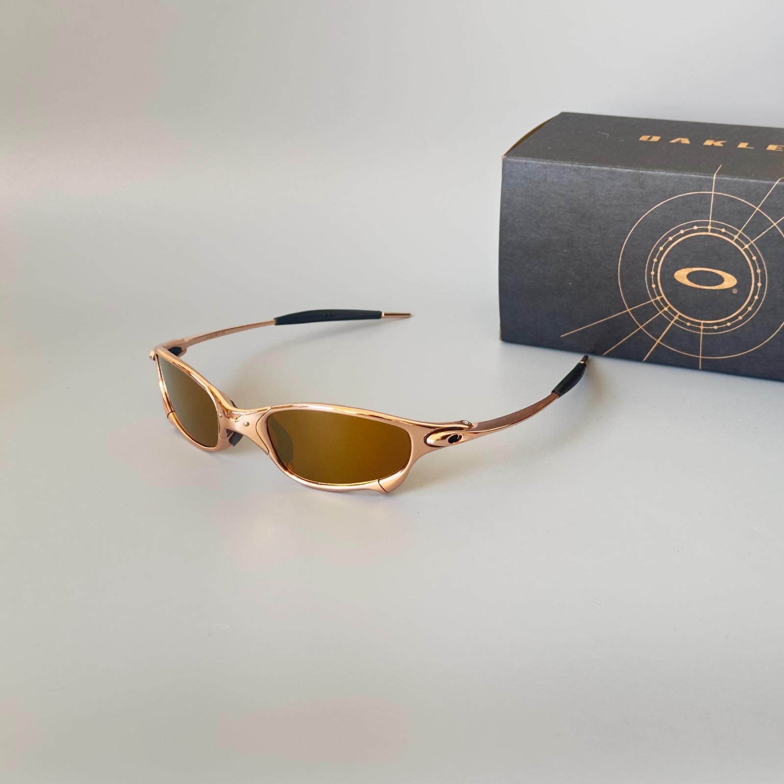 Oakley Juliet 1.0 X-Metal Rose Gold Faram Gold Polarized Sunglasses