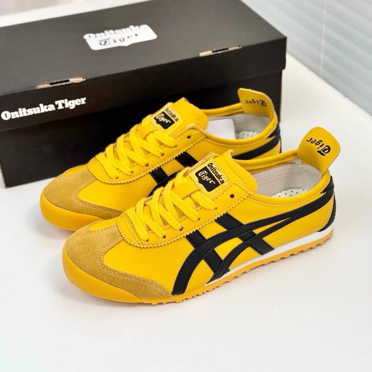 2026 Onitsuka Tiger MEXICO 66 YELLOW BLACK Shoes New With Box 1183C102-751