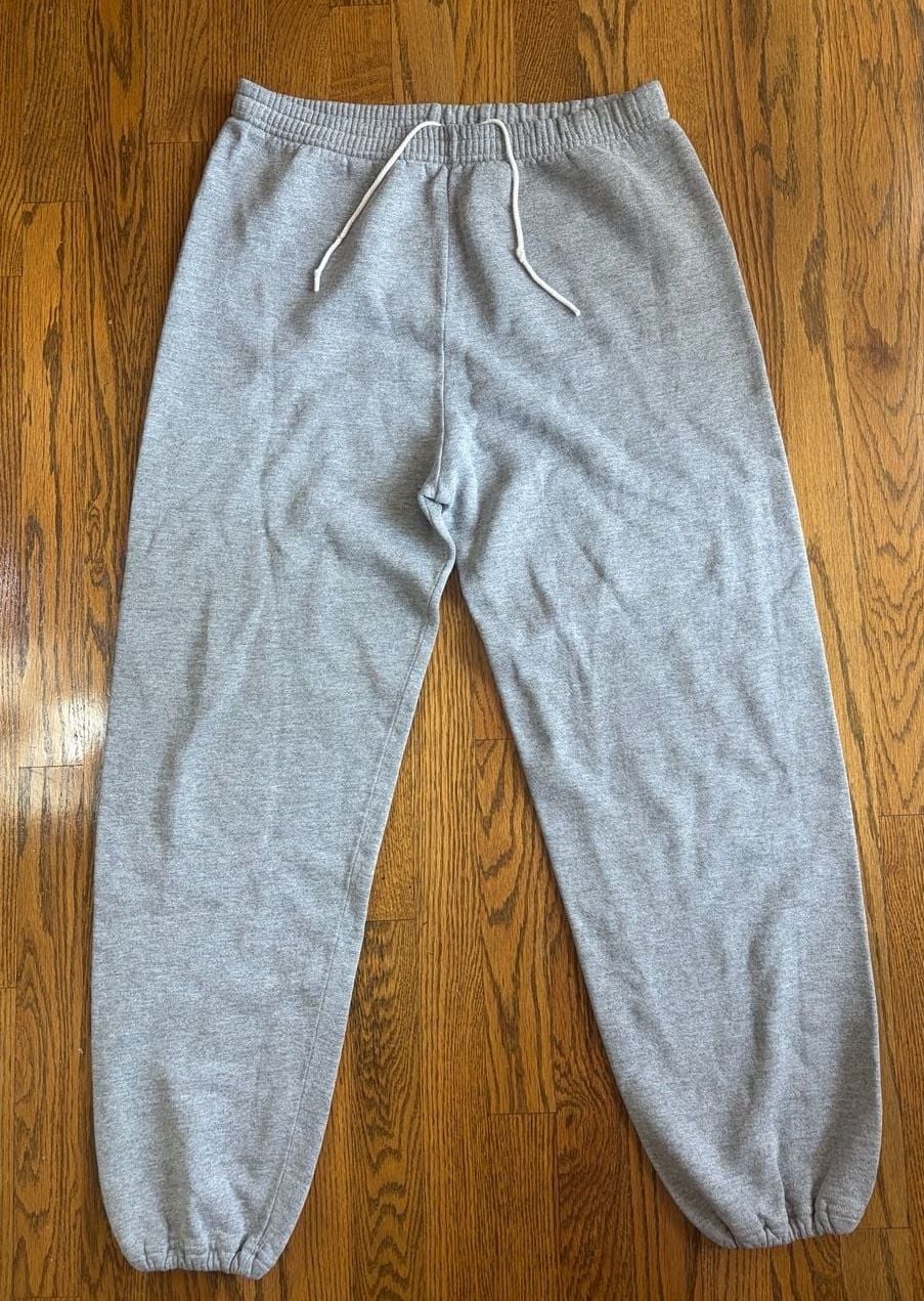 Baggy Jerzees NuBlend Vintage Grey Sweatpants with Elastic Cuffs